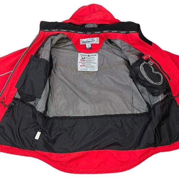 Obermeyer Dynamic Shell Jacket Red Women’s 10 Waterproof Windproof Outdoors Ski - Picture 13 of 16
